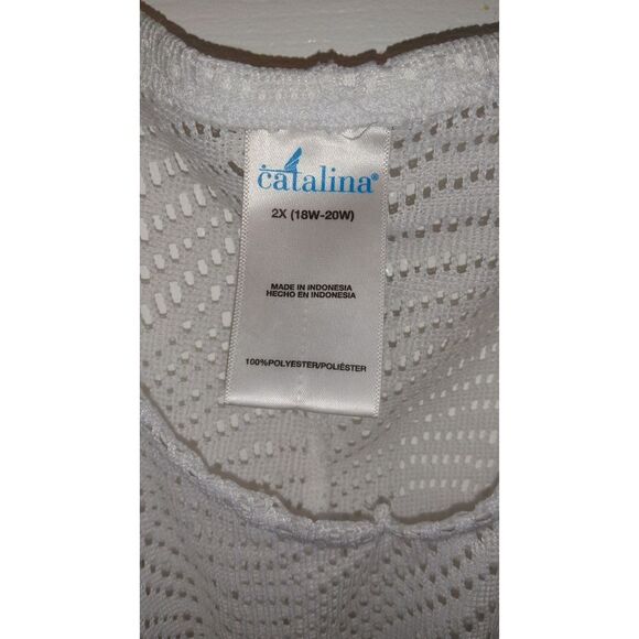 Catalina white swimsuit cover 2X - Picture 3 of 5